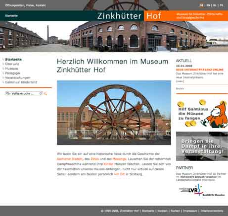 Webseite: Museum Zinkhütter Hof
